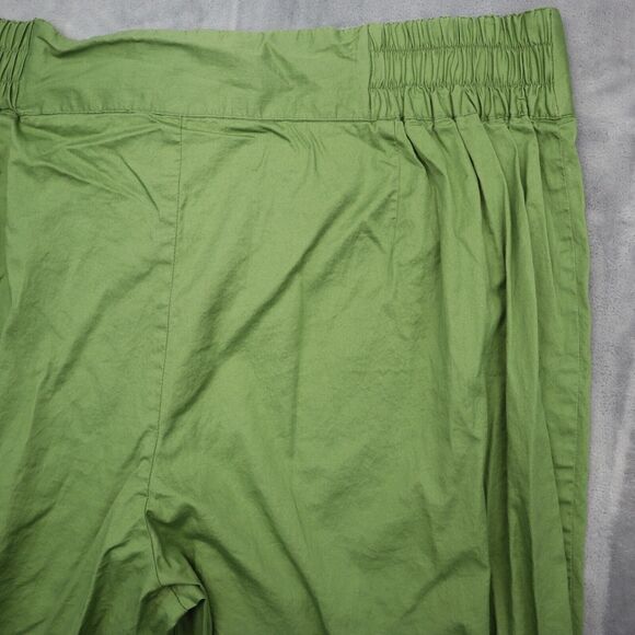 Bag Age Shorts Womens 20 Green High Rise Cotton Medium Wash Elastic Waist - Picture 15 of 16
